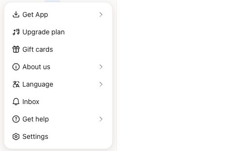 English profile menu on Kimi AI with Settings at the bottom
