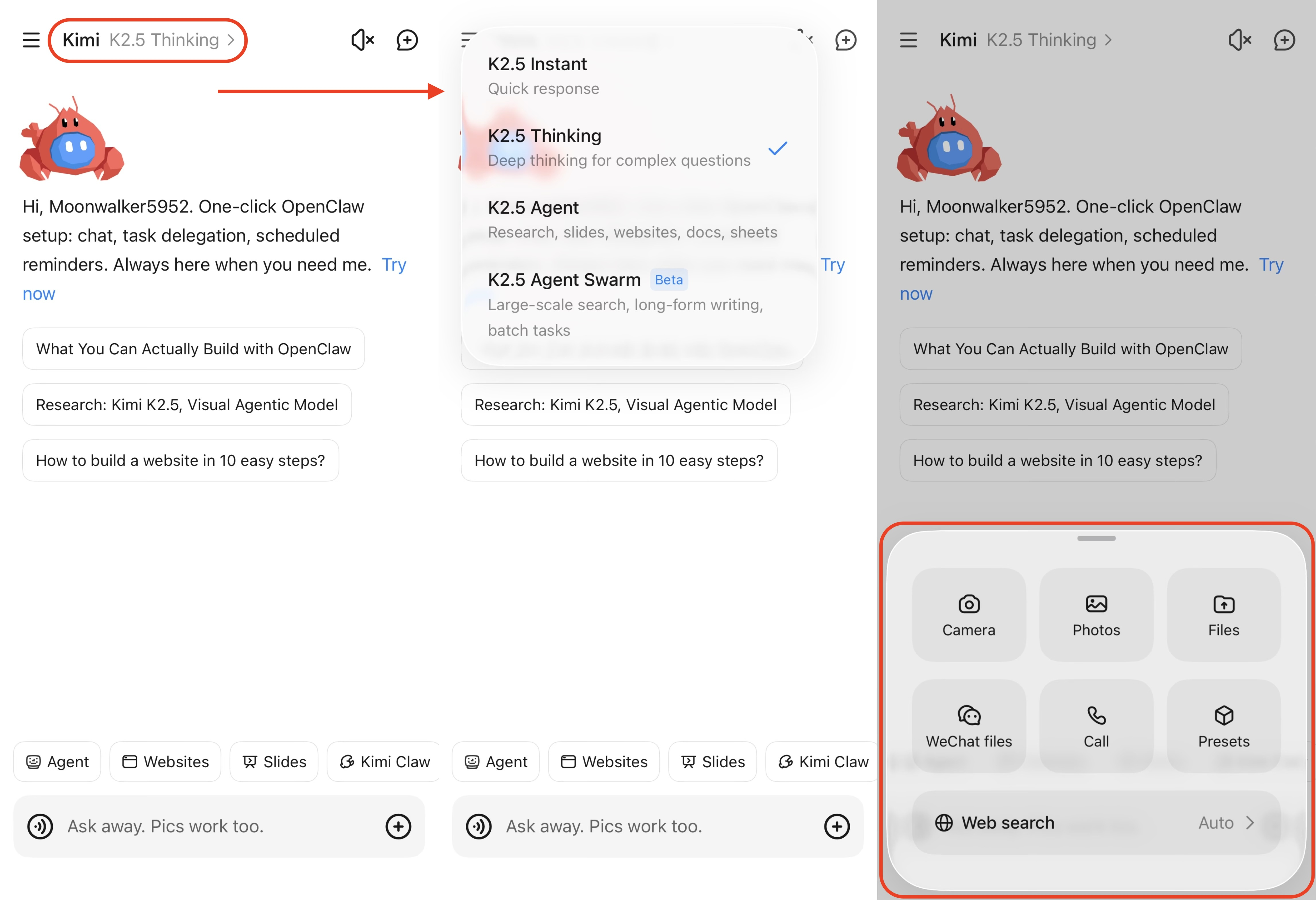 mobile app